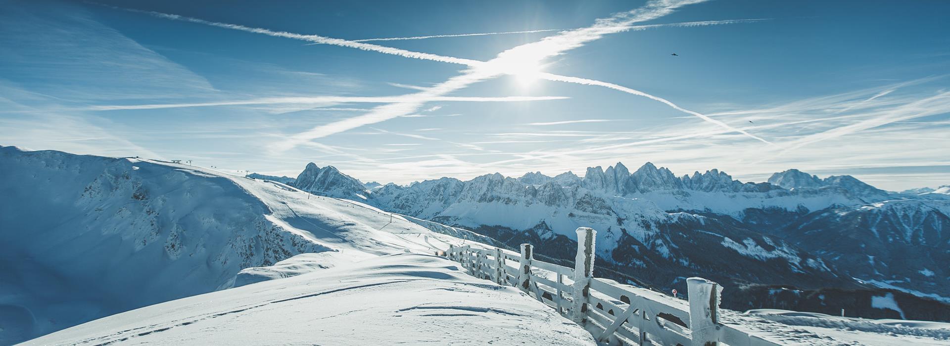 Eine Winterlandschaft in den Dolomiten