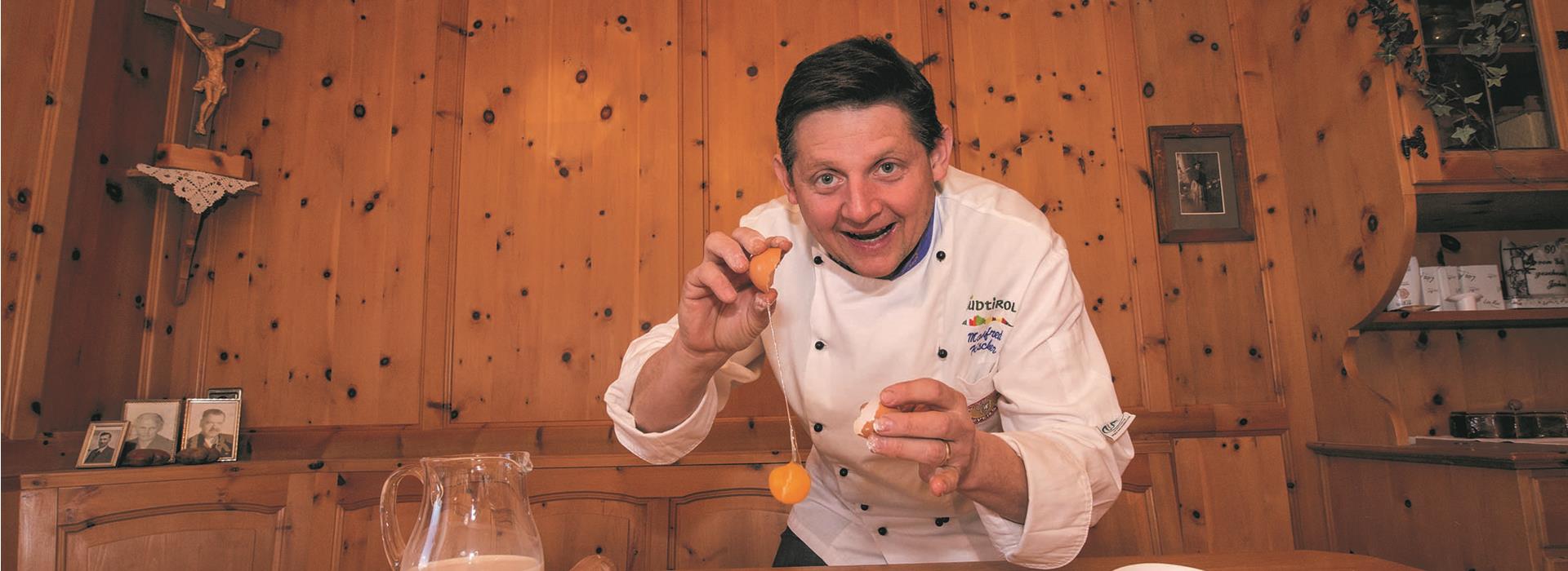Manfred beim Backen