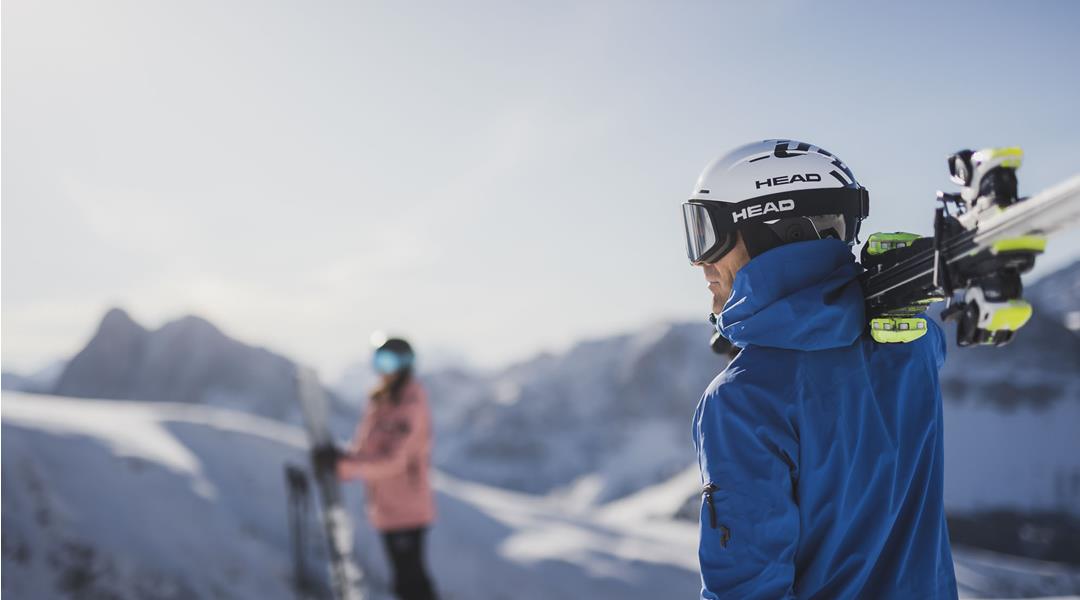 Two skiers